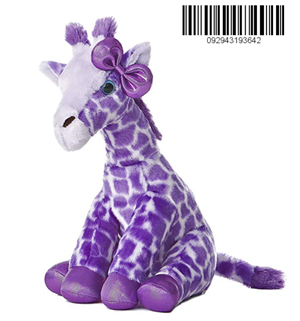 Growsland  World Girlz Nation Purple Giraffe Plush, 12