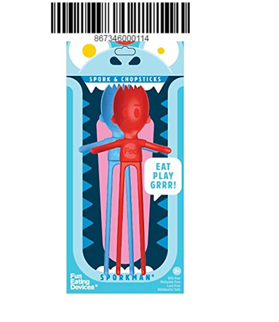 Growsland Sporkstix, Part Spork and Part Chopsticks - Red/Blue 2 Pack