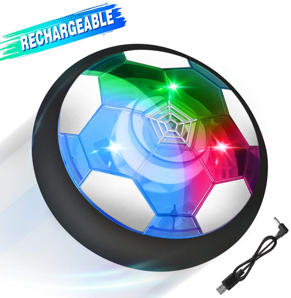 Growsland Hover Soccer Ball for Kids Rechargeable Air Soccer Toys for Boy Girl Football Indoor Outdoor with LED Light and Foam Bumper UPC:793513260268