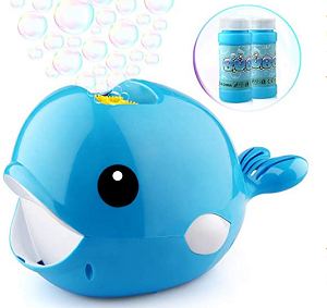 Bubble Machine with 2 Liquid Growsland Outdoor Toys for Kid Boy Girl Water Toys Automatic Bubble Machine with 3000+Bubbles Per Minute Perfect for Beach Wedding Birthday Party Garden Games UPC 745695187277